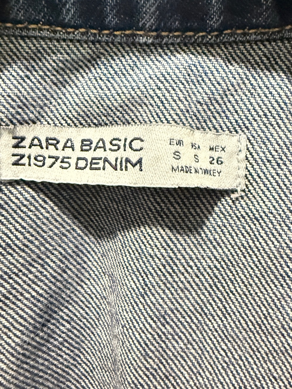 Zara Cropped Ruffle Demin Jacket - Picture 5 of 6